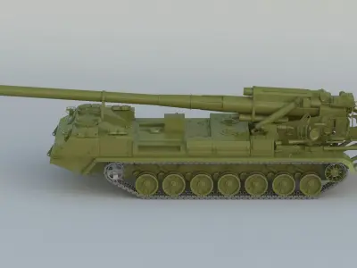 2S7 Pion 3D model