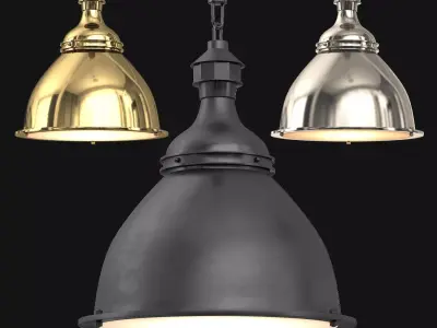 20th century English Cloche Pendant 3D model