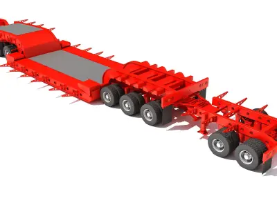 Lowboy Trailer 3D model