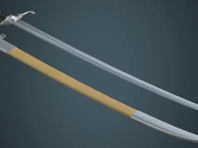 Sabre 1A Low-poly 3D model