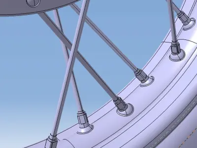 Wheel motorcycle M72 18 inch 3D model
