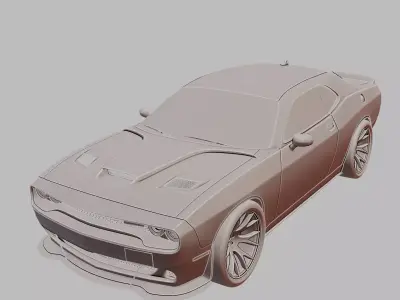 Dodge Challenger Custom 3D Printable  3D print model