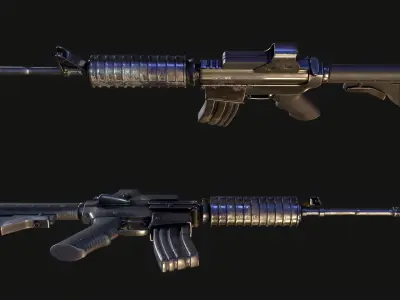 Realistic M4 Rifle 3D model