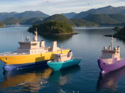 Ships Pack 3 In 1 - Low Poly Marine Supply - Ship Pack Low-poly 3D model