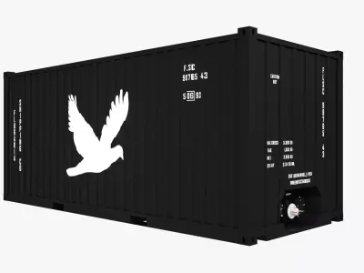 20 ft Bitumen Box Container 3D model