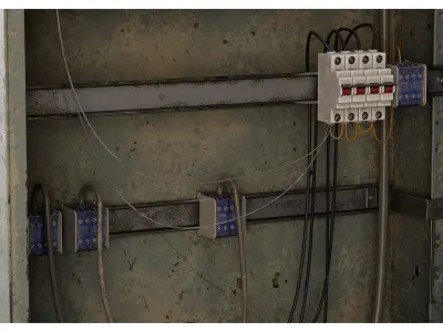 Industrial Circuit Breaker Electrical Fuse Box 3D model