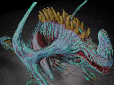 Monster Cave Low-poly 3D model