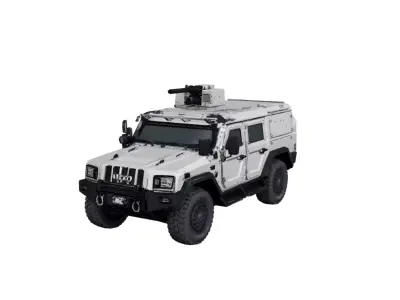 Iveco LMV Armored Vehicle Low Poly Tactical Military Model Low-poly 3D model