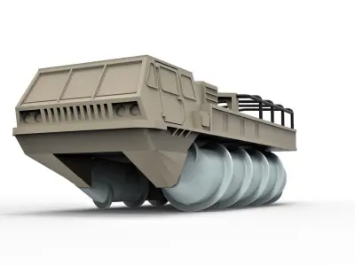 Screw terrain vehicle ZIL-4904 Scale 1 to 43 3D print model