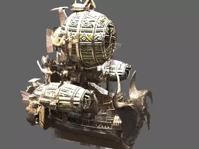 Monster hunter Style Airship 3D model