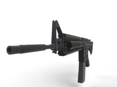 M4A1 Camouflage Green Free low-poly 3D model