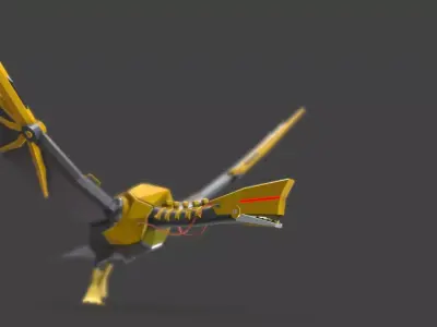 Swan Mech Low-poly 3D model