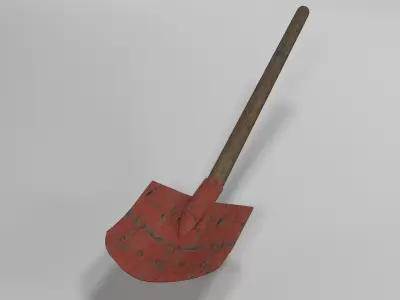 Pack of 9 Medieval farm tools Low-poly 3D model