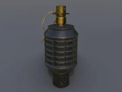 Type 91 Hand Grenade Low-poly 3D model