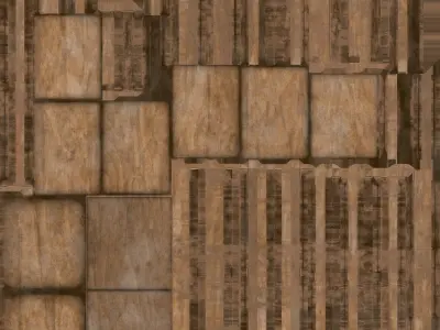 Wooden Box Long Free low-poly 3D model