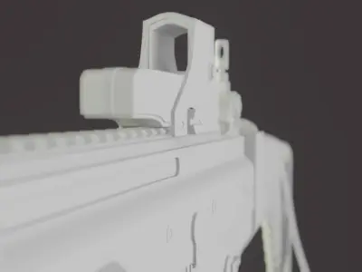 assault rifle 3D model 6