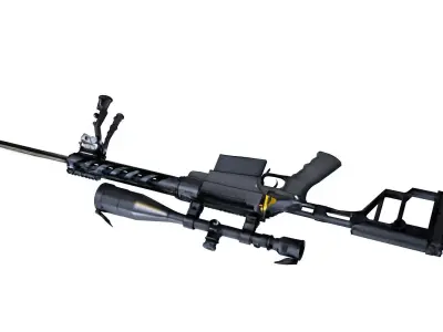 TSVL-8 M1 Stalingrad  rifle  3D model