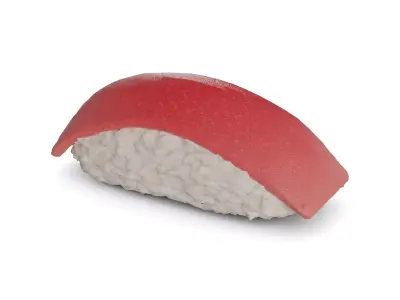 Nigiri Sushi with tuna Low-poly 3D model