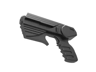 Peacekeeper Pulse Blaster Pistol from Farscape TV series 3D model