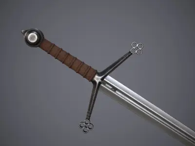 Claymore sword Low-poly 3D model get