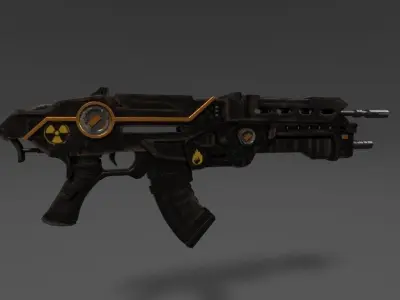 gun 3d model futuristic 3D model