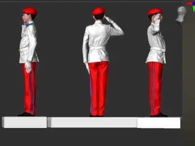 Aluno do Colegio Militar - Military School Student - Army 3D print model