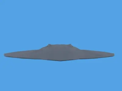 Low Poly Cartoon Stingray Low-poly 3D model