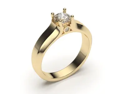 solitaire with ring sizes  8 part S123 3D print model