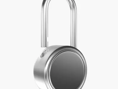 Padlock metal Low-poly 3D model purchase