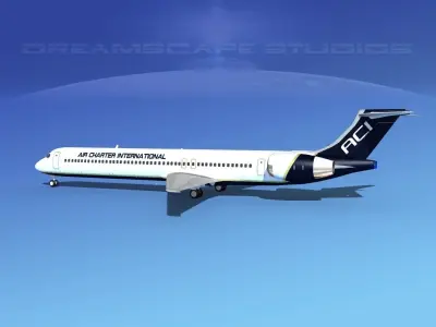 McDonnell Douglas MD83 Air Charter Intl 3D model