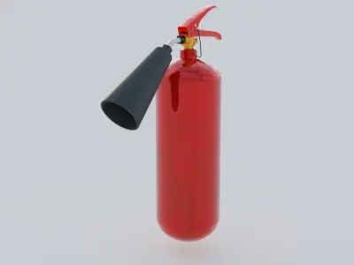 Standart Fire Extinguisher Low-poly 3D model
