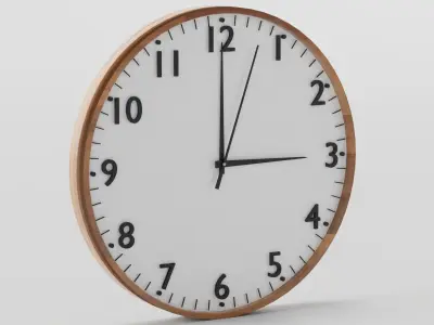 -FREE- Wall Clock  Free low-poly 3D model