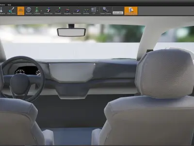 Hyundai Tucson  SUV with interior low poly Low-poly 3D model