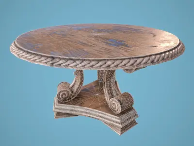 Round Table Low-poly 3D model
