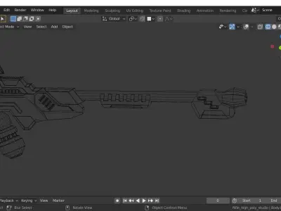Assault rifle - two color versions Free low-poly 3D model