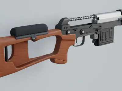 SVD Sniper Rifle Free 3D model