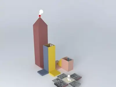 Cotton-physics Cottonballs Free 3D model