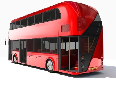 Red London Double Decker Bus 3D model