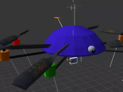 Solar Hexacopter 3D model
