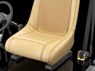 Car Interior Elements Asset PBR 3D model
