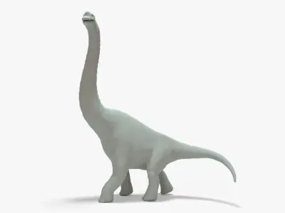 Brachiosaurus Rigged Basemesh Low-poly 3D model