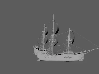Pirate Ship phase-2 Free 3D model