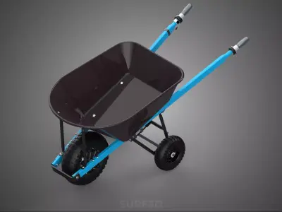 ELECTRIC THREE WHEEL RIM HUB MOTOR WHEELBARROW ENGINE BARROW KIT 3D model