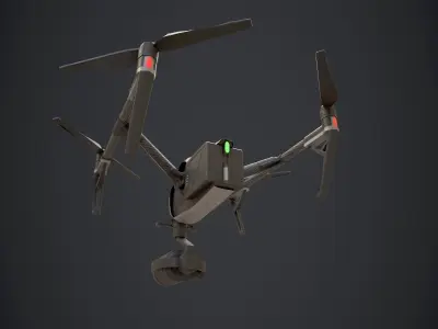 Drone DJI Inspired Low-poly 3D model