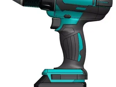 Makita Cordless Drill with Battery 3D model