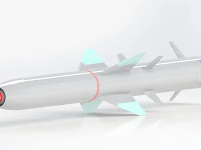 BrahMos Supersonic Cruise  missile Realistic 3D  3D model