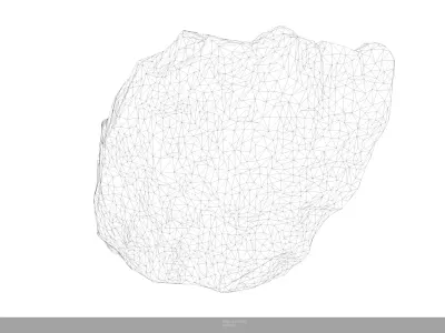 Stylized Meteorite - Space Rock - AI Low-poly 3D model