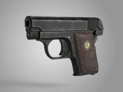 Colt Model 1908 Vest Pocket cal 25 Low-poly 3D model
