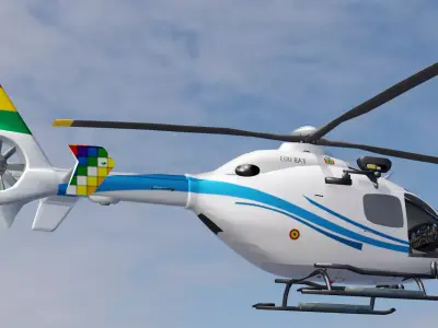 Helicopter 3D Model Low-poly 3D model