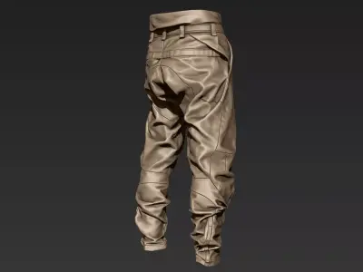 Zbrush Tactical Pants 02 3D model